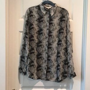 Animal print blouse by CAbi, size M